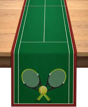 Vohado Tennis Court Table Runner for Tennis Themed Birthday Party Decoration Dining Room Kitchen Home Decor (13" x 72") Vohado Tennis Court Table Runner for Tennis Themed Birthday Party Decoration Dining Room Kitchen Home Decor (13" x 72")