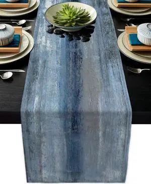 Blue Grey Table Runners Modern Art Farmhouse Linen Table Runners Dresser Scarves Retro Rustic Style for Party Kitchen Dining Table Coffee Holiday Party Decor (13"x 36", Blue Grey) Blue Grey Table Runners Modern Art Farmhouse Linen Table Runners Dresser Scarves Retro Rustic Style for Party Kitchen Dining Table Coffee Holiday Party Decor (13"x 36", Blue Grey)