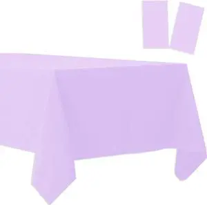 2 Pack Plastic Tablecloths Disposable Table Covers Plastic Table Cloths for BBQ Picnic Birthday Wedding Parties Waterproof and Oil-proof Table Cloth Light Weight Light Purple TableCover 54 x 108 In 2 Pack Plastic Tablecloths Disposable Table Covers Plastic Table Cloths for BBQ Picnic Birthday Wedding Parties Waterproof and Oil-proof Table Cloth Light Weight Light Purple TableCover 54 x 108 In