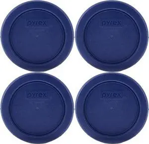 Pyrex 7202-PC (1-Cup) Dark Blue Replacment Lids (4-Pack) - Made in USA | BPA-Free Plastic | Round Shape | Designed For 7202 Glass Bowl | Dishwasher Safe | Resists Stains And Odors Pyrex 7202-PC (1-Cup) Dark Blue Replacment Lids (4-Pack) - Made in USA | BPA-Free Plastic | Round Shape | Designed For 7202 Glass Bowl | Dishwasher Safe | Resists Stains And Odors