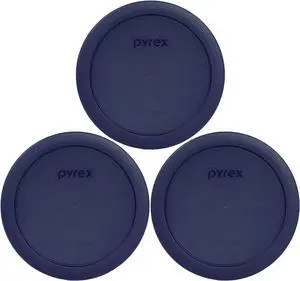 Pyrex 7201-PC (4-Cup) Blue Food Storage Lid (3-Pack) - Made in USA | Non-Porous Surface | Warp-Resistant Build | Spill-Reducing Seal | Easy Cleaning Pyrex 7201-PC (4-Cup) Blue Food Storage Lid (3-Pack) - Made in USA | Non-Porous Surface | Warp-Resistant Build | Spill-Reducing Seal | Easy Cleaning