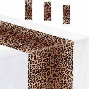 3 PCS Leopard Print Table Runner 14 x 108 Plastic Cheetah Print Table Runner for Jungle Safari Party Birthday Bachelorette Wedding Disposable Tables Runner 3 PCS Leopard Print Table Runner 14 x 108 Plastic Cheetah Print Table Runner for Jungle Safari Party Birthday Bachelorette Wedding Disposable Tables Runner
