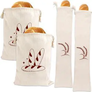 Augshy 4 Packs Linen Bread Bags for Homemade Bread | Natural Unbleached Linen Fabric, Reusable Storage Bags for Homemade Bread And Artisan, Home Baking Supplies Augshy 4 Packs Linen Bread Bags for Homemade Bread | Natural Unbleached Linen Fabric, Reusable Storage Bags for Homemade Bread And Artisan, Home Baking Supplies