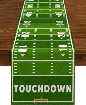 Nepnuser American Football Court Table Runner Touch Down Football Birthday Party Decoration Boy Sport Farmhouse Home Dining Room Kitchen Table Decor (13" x 72") Nepnuser American Football Court Table Runner Touch Down Football Birthday Party Decoration Boy Sport Farmhouse Home Dining Room Kitchen Table Decor (13" x 72")