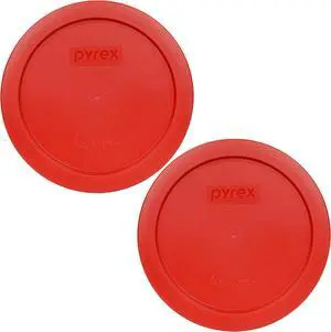 Pyrex 7201-PC 4-Cup Poppy Red Food Storage Lid (2-Pack) - Made in USA | Crack-Resistant Design | BPA-Free Plastic | Stackable Organization | Easy Cleaning Pyrex 7201-PC 4-Cup Poppy Red Food Storage Lid (2-Pack) - Made in USA | Crack-Resistant Design | BPA-Free Plastic | Stackable Organization | Easy Cleaning
