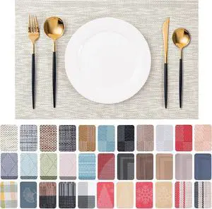 Placemats Set of 4 Washable Indoor(Beige) | Outdoor Vinyl Place Mats for Dining Table Durable Non-Slip Heat Resistant PVC Weave Table Mats Placemats Set of 4 Washable Indoor(Beige) | Outdoor Vinyl Place Mats for Dining Table Durable Non-Slip Heat Resistant PVC Weave Table Mats