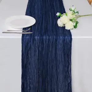 Snowkingdom 10 Ft Navy Blue Cheesecloth Table Runner, 120 inch Long Cheese Cloth Boho Gauze Runner for Christmas Wedding Bridal Baby Shower Birthday Holiday Party Sheer Table Decorations Snowkingdom 10 Ft Navy Blue Cheesecloth Table Runner, 120 inch Long Cheese Cloth Boho Gauze Runner for Christmas Wedding Bridal Baby Shower Birthday Holiday Party Sheer Table Decorations