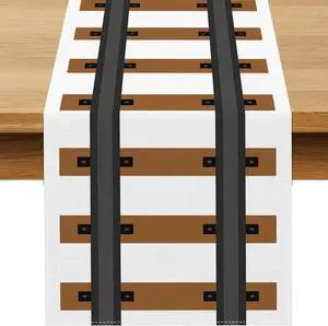 Polar Railroad Train Track Table Runner Christmas Train Express Birthday Party Decoration Wild West Dining Room Home Kitchen Island Decor (13" x 72") Polar Railroad Train Track Table Runner Christmas Train Express Birthday Party Decoration Wild West Dining Room Home Kitchen Island Decor (13" x 72")