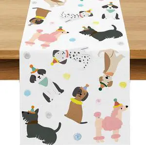 Puppy Dog Table Runner Kids Dog Themed Birthday Party Decoration Baby Shower Dining Room Home Kitchen Island Decor (13" x 72") Puppy Dog Table Runner Kids Dog Themed Birthday Party Decoration Baby Shower Dining Room Home Kitchen Island Decor (13" x 72")