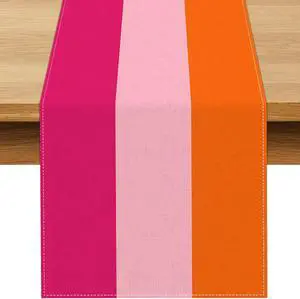 Hot Pink and Orange Party Decoration Table Runner for Graduation Sunset Birthday Wedding Fiesta Bridal Shower Party Dining Room Home Kitchen Table Decor (13" x 72") Hot Pink and Orange Party Decoration Table Runner for Graduation Sunset Birthday Wedding Fiesta Bridal Shower Party Dining Room Home Kitchen Table Decor (13" x 72")