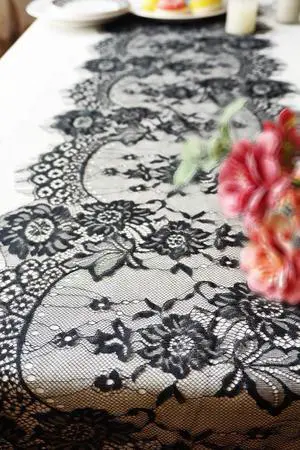 Letjolt 2 Pcs Black Lace Table Runner Decoration 14 x 120 Inches | Anniversary Embroidered Doilies Party Supplies Vintage Centerpiece Boho Wedding Bridal Baby Shower Decorations Letjolt 2 Pcs Black Lace Table Runner Decoration 14 x 120 Inches | Anniversary Embroidered Doilies Party Supplies Vintage Centerpiece Boho Wedding Bridal Baby Shower Decorations