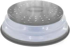 Collapsible Microwave Splatter Cover Microwave Cover for Food with Steam Vent Dishwasher-safe BPA-Free (Grey) Collapsible Microwave Splatter Cover Microwave Cover for Food with Steam Vent Dishwasher-safe BPA-Free (Grey)