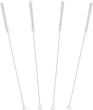 Drinking Straw Cleaning Brushes Set 15" Extra Long 10mm Extra Wide Pipe Tube Cleaner Nylon Bristles Stainless Steel Handle - 15" x 3/8" (10mm) - Set of 4 Drinking Straw Cleaning Brushes Set 15" Extra Long 10mm Extra Wide Pipe Tube Cleaner Nylon Bristles Stainless Steel Handle - 15" x 3/8" (10mm) - Set of 4
