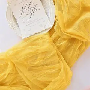 Yellow Cheesecloth Table Runner Cheese Cloth Wedding Birthday Party Decor | 10Ft Summer Rustic Boho Gauze Farmhouse Bridal Baby Shower Holiday Dining Tea Party Home Table Decorations Yellow Cheesecloth Table Runner Cheese Cloth Wedding Birthday Party Decor | 10Ft Summer Rustic Boho Gauze Farmhouse Bridal Baby Shower Holiday Dining Tea Party Home Table Decorations