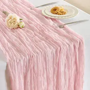 Fanami 1 Pack Cheesecloth Table Runner -10FT Blush Pink Boho Gauze Cheese Cloth Table Runner 120 Inches Long Rustic Sheer Fabric Centerpieces for Wedding Birthday Party Bridal Baby Shower Decorations Fanami 1 Pack Cheesecloth Table Runner -10FT Blush Pink Boho Gauze Cheese Cloth Table Runner 120 Inches Long Rustic Sheer Fabric Centerpieces for Wedding Birthday Party Bridal Baby Shower Decorations