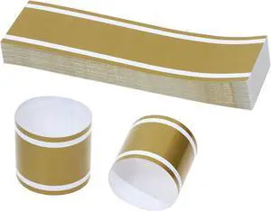 Penta Angel Paper Napkin Band 100Pcs Self-Adhesive Napkin Rings Bulk for Rolling Silverware Table Setup Wedding Event Party Supply (Gold, One Size) Penta Angel Paper Napkin Band 100Pcs Self-Adhesive Napkin Rings Bulk for Rolling Silverware Table Setup Wedding Event Party Supply (Gold, One Size)