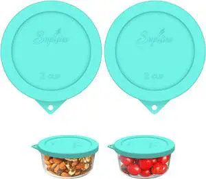 SOPHICO 2 Cup Silicone Lids Replacement for Pyrex & Anchor Hocking 7200-PC | 2pack, Mint,Food Grade Silicone, LeakproofAirtight Lids, Dishwasher Microwave Safe SOPHICO 2 Cup Silicone Lids Replacement for Pyrex & Anchor Hocking 7200-PC | 2pack, Mint,Food Grade Silicone, LeakproofAirtight Lids, Dishwasher Microwave Safe