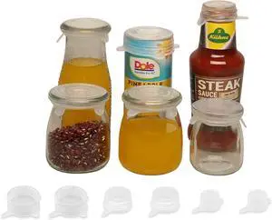 Extra Small Silicone Stretch Lids Reusable Silicone Jar Cover 3 Different Sizes Fit to 1.2 Inch to 2.4 Inch Small Jars,Food Cans,Bottles 6 Pack Extra Small Silicone Stretch Lids Reusable Silicone Jar Cover 3 Different Sizes Fit to 1.2 Inch to 2.4 Inch Small Jars,Food Cans,Bottles 6 Pack
