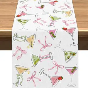 Vohado Martini Table Runner A Tini Bit Older Birthday Party Decoration Bow Bachelorette Bridal Shower Home Island Decor (13" x 72") Vohado Martini Table Runner A Tini Bit Older Birthday Party Decoration Bow Bachelorette Bridal Shower Home Island Decor (13" x 72")
