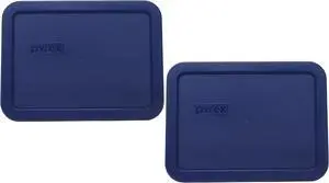 Pyrex 7210-PC (3-Cup) Blue Food Storage Lid (2-Pack) - Made in USA | BPA-Free Plastic | Rectangle Shape | Replacement Cover | Designed For 7210 Glass Dish | Dishwasher Safe | Meal Prep Pyrex 7210-PC (3-Cup) Blue Food Storage Lid (2-Pack) - Made in USA | BPA-Free Plastic | Rectangle Shape | Replacement Cover | Designed For 7210 Glass Dish | Dishwasher Safe | Meal Prep