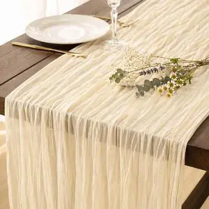 1 Pack Ivory Cream Cheesecloth Table Runner 120 Inch Boho Wedding Decor | Cheesecloth Fabric, Soft Lightweight And Drapable, Ideal For Wedding, Baby Shower And Arch Decor 1 Pack Ivory Cream Cheesecloth Table Runner 120 Inch Boho Wedding Decor | Cheesecloth Fabric, Soft Lightweight And Drapable, Ideal For Wedding, Baby Shower And Arch Decor