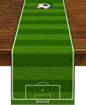 Nepnuser Linen Soccer Table Runner Sport Table Decoration Boy Soccer Birthday Party Supplies for Farmhouse Rustic Vintage Table Cover Home Kitchen Dining Room (13" x 72") Nepnuser Linen Soccer Table Runner Sport Table Decoration Boy Soccer Birthday Party Supplies for Farmhouse Rustic Vintage Table Cover Home Kitchen Dining Room (13" x 72")