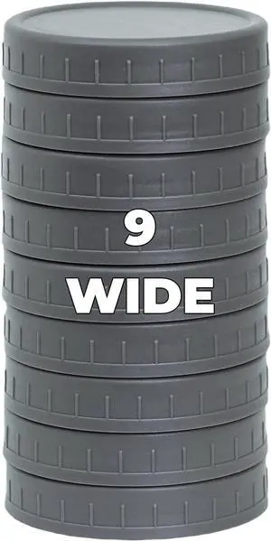 Bedgeta 9 Wide Mouth Mason Jar Lids with Silicone Ring,Thickened Leak-proof Lids Fit Ball,Kerr and More, 9 Gray Plastic, 86mm(Gray) Bedgeta 9 Wide Mouth Mason Jar Lids with Silicone Ring,Thickened Leak-proof Lids Fit Ball,Kerr and More, 9 Gray Plastic, 86mm(Gray)