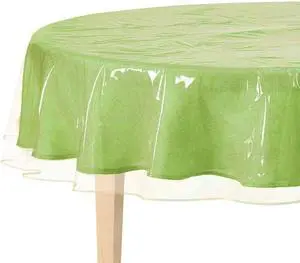 BNYD Clear Plastic Tablecloth Protector, Table Cloth Vinyl (70" Round) | Waterproof PVC Transparent Table Cover. Heavy Duty Wipeable Dining Room Protector Pad Prevents Scratches, Stains, and Spills. BNYD Clear Plastic Tablecloth Protector, Table Cloth Vinyl (70" Round) | Waterproof PVC Transparent Table Cover. Heavy Duty Wipeable Dining Room Protector Pad Prevents Scratches, Stains, and Spills.