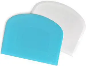ALLTOP Bowl Spatula & Bench Scraper,Flexible Plastic Multipurpose Kitchen Pastry Cutter Tool,Food Scrappers for Bread Dough Baking Cake Fondant Icing,Set of 2 Pieces - White&Blue ALLTOP Bowl Spatula & Bench Scraper,Flexible Plastic Multipurpose Kitchen Pastry Cutter Tool,Food Scrappers for Bread Dough Baking Cake Fondant Icing,Set of 2 Pieces - White&Blue