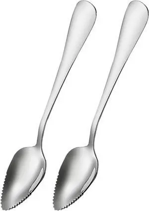 Grapefruit Spoons Serrated Edge Stainless Steel Grapefruit Utensils Tool Dessert Spoons for Citrus Lemon Kiwi Salads Melon Lime Pitaya Apple Fruit Puree Grapefruit Spoons Serrated Edge Stainless Steel Grapefruit Utensils Tool Dessert Spoons for Citrus Lemon Kiwi Salads Melon Lime Pitaya Apple Fruit Puree