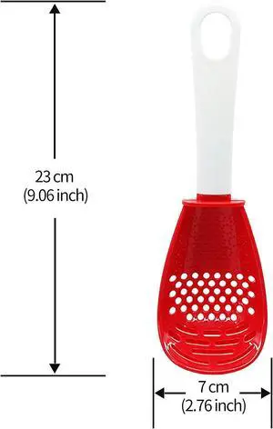 6 in 1 Multifunctional cooking gadgets, 356°F Heat Resistant kitchen gadgets, Egg Separator, Cooking, Draining, Mashing, Grating, Cooking spoon Red 6 in 1 Multifunctional cooking gadgets, 356°F Heat Resistant kitchen gadgets, Egg Separator, Cooking, Draining, Mashing, Grating, Cooking spoon Red