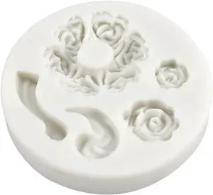 White Dessert Mold Food Grade Mini Rose Flower Teapot Mold Durable, Fondant and Gum Paste Molds,Candy Making Supplies White Dessert Mold Food Grade Mini Rose Flower Teapot Mold Durable, Fondant and Gum Paste Molds,Candy Making Supplies