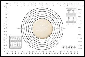 Dough Mat Silicone Baking Mats for Rolling Pastry,Kneading Sheet Sourdough Bread Baking Supplies Black 24x16" 0.45mmT Dough Mat Silicone Baking Mats for Rolling Pastry,Kneading Sheet Sourdough Bread Baking Supplies Black 24x16" 0.45mmT