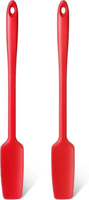 Long Handle Silicone Jar Spatula Kitchen Scraper Spatula Non-Stick Rubber Silicone Scraper for Jars, Smoothies, Blenders Cooking Baking Stirring Mixing(Red,2 Pieces) Long Handle Silicone Jar Spatula Kitchen Scraper Spatula Non-Stick Rubber Silicone Scraper for Jars, Smoothies, Blenders Cooking Baking Stirring Mixing(Red,2 Pieces)