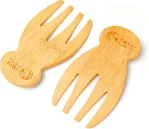 Bamboo Salad Hands Wooden Salad Serving Utensils Natural Wood Salad Servers and Tongs Set, Ergonomic Salad Tossing Utensils, Wooden Salad Spoons for Mixing and Serving, Kitchen Gift Idea Bamboo Salad Hands Wooden Salad Serving Utensils Natural Wood Salad Servers and Tongs Set, Ergonomic Salad Tossing Utensils, Wooden Salad Spoons for Mixing and Serving, Kitchen Gift Idea