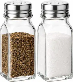2PCS Salt Shaker, Salt and Pepper Shakers Set - Clear Glass | Salt Shaker with Stainless Steel Lid,Kitchen Gadgets ,Dishwasher Safe 2PCS Salt Shaker, Salt and Pepper Shakers Set - Clear Glass | Salt Shaker with Stainless Steel Lid,Kitchen Gadgets ,Dishwasher Safe