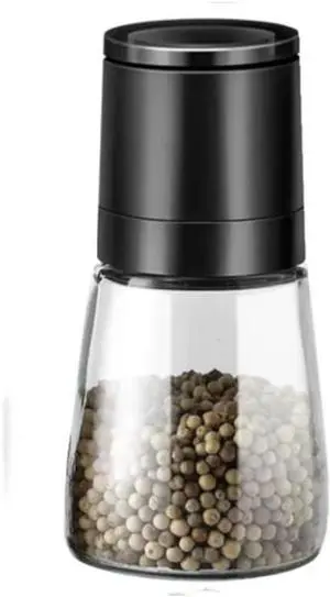 ZeeDa Salt and Pepper Grinder Adjustable Ceramic Sea Salt Grinder & Pepper Grinder Glass Salt and Pepper Shakers Pepper Mill & Salt Mill (Black) ZeeDa Salt and Pepper Grinder Adjustable Ceramic Sea Salt Grinder & Pepper Grinder Glass Salt and Pepper Shakers Pepper Mill & Salt Mill (Black)
