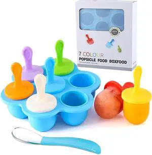 Silicone Popsicle Molds, Ice Pop Molds, Storage Container for Homemade Food, Kids Ice Cream DIY Pop Molds - BPA Free (Blue) Silicone Popsicle Molds, Ice Pop Molds, Storage Container for Homemade Food, Kids Ice Cream DIY Pop Molds - BPA Free (Blue)