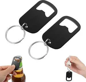 Ouligay 2Pcs Bottle Opener Keychain Beer Small Bottle Opener Stainless Steel Flat Key Chain Bottles Openers for Bartender Metal Portable Bar Keys for Bartender Bar Restaurant Black Ouligay 2Pcs Bottle Opener Keychain Beer Small Bottle Opener Stainless Steel Flat Key Chain Bottles Openers for Bartender Metal Portable Bar Keys for Bartender Bar Restaurant Black