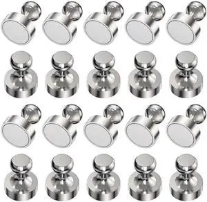 20PCS Fridge Magnets, Refrigerator Magnets for Whiteboard, Silver | Small Strong Stainless Steel Magnetic Push Pins for Office Classroom Kitchen Calendar Organization Decorative 20PCS Fridge Magnets, Refrigerator Magnets for Whiteboard, Silver | Small Strong Stainless Steel Magnetic Push Pins for Office Classroom Kitchen Calendar Organization Decorative