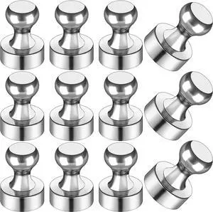 LOVIMAG Fridge Magnets 12Pcs, Magnet for Refrigerator Whiteboard, Silver | Small Strong Neodymium Metal Cute Push Pin for Classroom, Kitchen, Accessories Decorative, Office, Calendar LOVIMAG Fridge Magnets 12Pcs, Magnet for Refrigerator Whiteboard, Silver | Small Strong Neodymium Metal Cute Push Pin for Classroom, Kitchen, Accessories Decorative, Office, Calendar