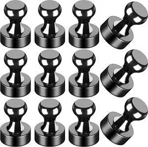 LOVIMAG Fridge Magnets 12Pcs, Magnet for Refrigerator Whiteboard, Black | Small Strong Neodymium Metal Cute Push Pin for Classroom, Kitchen, Accessories Decorative, Office, Calendar LOVIMAG Fridge Magnets 12Pcs, Magnet for Refrigerator Whiteboard, Black | Small Strong Neodymium Metal Cute Push Pin for Classroom, Kitchen, Accessories Decorative, Office, Calendar
