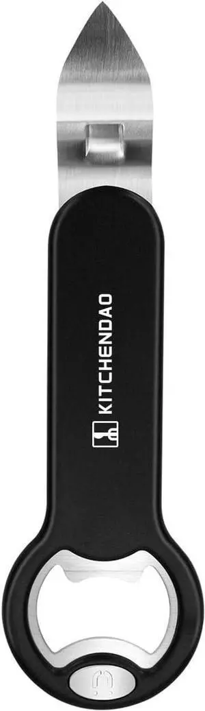 KITCHENDAO Magnetic Bottle and Can Opener for Refrigerator, Stainless Steel Manual Can Punch Opener for Liquid with Cap Catcher, Stick to Fridge for Easy Storage, Can Tapper Church Key with Magnet KITCHENDAO Magnetic Bottle and Can Opener for Refrigerator, Stainless Steel Manual Can Punch Opener for Liquid with Cap Catcher, Stick to Fridge for Easy Storage, Can Tapper Church Key with Magnet