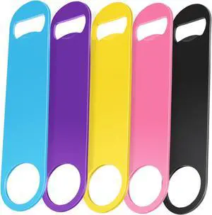 WEGAZ-5 Pack 7 Inches Large Colorful Beer Bottle OpenersStainless Steel WEGAZ-5 Pack 7 Inches Large Colorful Beer Bottle OpenersStainless Steel