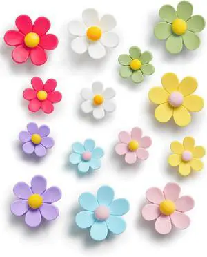 Mymazn Fridge Magnets Cute Colorful Refrigerator Magnets 3D Flower 14PCS | Funny Decorative Magnet for Office Kitchen Locker (7 Small+7 Large) Mymazn Fridge Magnets Cute Colorful Refrigerator Magnets 3D Flower 14PCS | Funny Decorative Magnet for Office Kitchen Locker (7 Small+7 Large)
