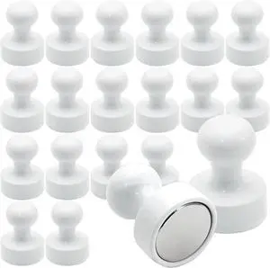 LOVIMAG Fridge Magnets 20Pcs, Magnet for Refrigerator Whiteboard, White | Small Strong Neodymium Metal Cute Push Pin for Classroom, Kitchen, Accessories Decorative, Office, Calendar LOVIMAG Fridge Magnets 20Pcs, Magnet for Refrigerator Whiteboard, White | Small Strong Neodymium Metal Cute Push Pin for Classroom, Kitchen, Accessories Decorative, Office, Calendar