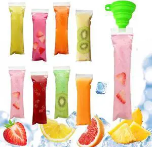 200 packs of disposable ice pops molds with funnels, for making homemade yogurt, juice and smoothie popsicles 200 packs of disposable ice pops molds with funnels, for making homemade yogurt, juice and smoothie popsicles