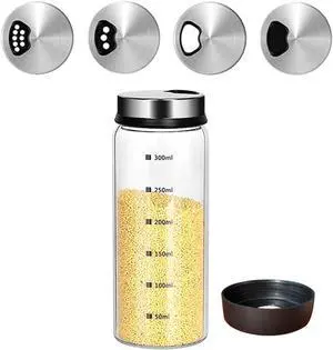 Verdental 10 oz Salt Pepper Shakers with 3 Adjustable Outlet Holes | Clear Glass Shaker Bottles Spice Seasoning Cans for Kitchen Decor Home Restaurant BBQ Camping Farmhouse Kitchen Accessories Verdental 10 oz Salt Pepper Shakers with 3 Adjustable Outlet Holes | Clear Glass Shaker Bottles Spice Seasoning Cans for Kitchen Decor Home Restaurant BBQ Camping Farmhouse Kitchen Accessories