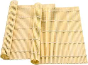 Syn-zer Bamboo Sushi Mats 2-Pack, 9.5" Rolling Tool for Maki | DIY Sushi Making, Reusable Roller, Kitchen Tool, Hand Rolls, Maki, Sushi Prep Syn-zer Bamboo Sushi Mats 2-Pack, 9.5" Rolling Tool for Maki | DIY Sushi Making, Reusable Roller, Kitchen Tool, Hand Rolls, Maki, Sushi Prep
