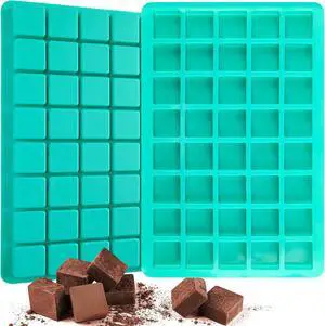 Sakolla 2 Pack Caramel Candy Molds, 40 Cavities Square Cube Silicone Molds for Chocolate, Candy, Ice Cubes, Gummy, Ganache, Jelly, Truffles Sakolla 2 Pack Caramel Candy Molds, 40 Cavities Square Cube Silicone Molds for Chocolate, Candy, Ice Cubes, Gummy, Ganache, Jelly, Truffles